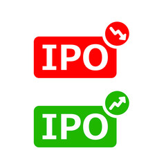 IPO UP DOWN ICON. vector illustration