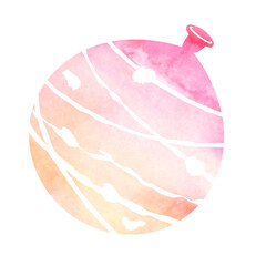 Summer motif watercolor painting illustration for summer greeting card etc. | water balloon