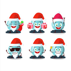 Santa Claus emoticons with magic crystal ball cartoon character