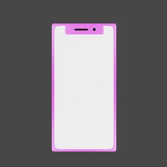 Pink smartphone cellphone Illustration icon