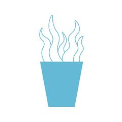 Minimalist Indoor Plant - Amazing flat vector illustration of a blue indoor plant suitable for animation, website, apps, icon, sign, design assets, and illustration in general