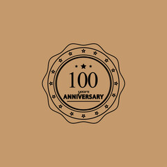 100 Years Anniversary Celebration Vector Template Design Illustration