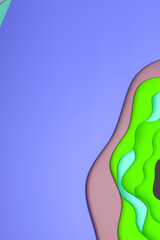 3D Rendering, Abstract colorful paper cut art background design for poster template, colorful background, pattern abstract background