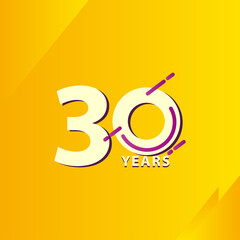 30 Years Anniversary Celebration Vector Template Design Illustration