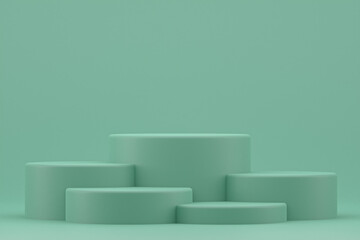 Podium minimal or product stand for cosmetic product presentation