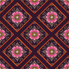 Floral motifs with colors and back ground for fashion design or other products.