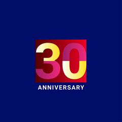 30 Years Anniversary Celebration Vector Template Design Illustration
