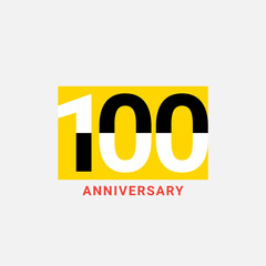 100 Years Anniversary Celebration Vector Template Design Illustration