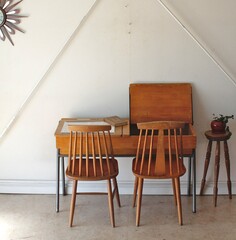 old british school desk