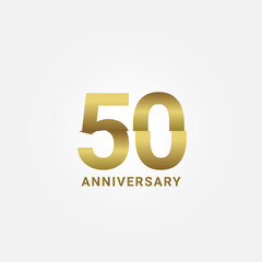 50 Years Anniversary Celebration Vector Template Design Illustration