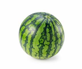 One watermelon placed on a white background.