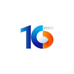 10 Years Anniversary Celebration Vector Template Design Illustration