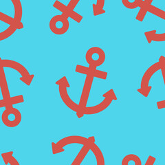 Seamless pattern tile with ship rudder shapes.