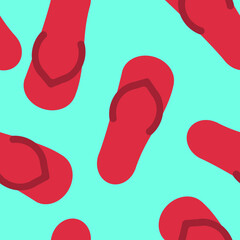Seamless pattern tile with slipper shapes. Flip flops.