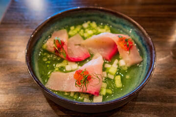 Close up shot of Sashimi