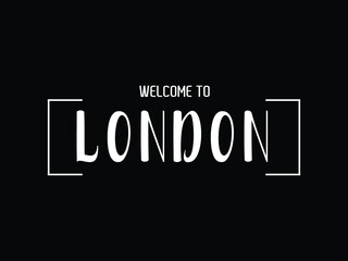 welcome to london typography modern text Vector illustration stock 