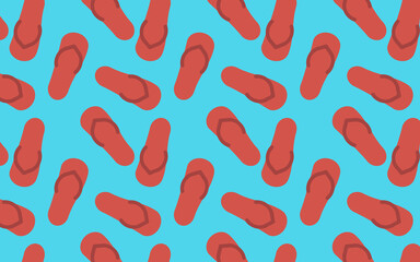 Tiled pattern background with slipper shapes. Flip flops.