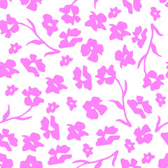 Floral print. Seamless pattern tile. Abstract. Vector. Fabric.