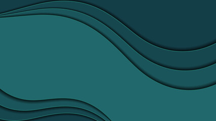 Beautiful turquoise wavy background. Vector image.