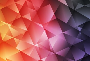 Fototapeta premium Light Pink, Yellow vector shining triangular background.