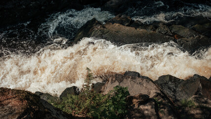 Karelia. Russia. View of the waterfall