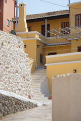 streets of the old small town on the island of Corfu