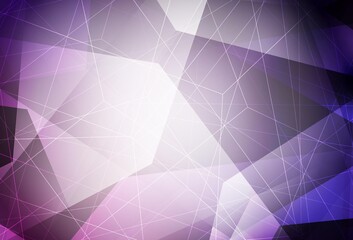 Dark Pink vector template with crystals, triangles.