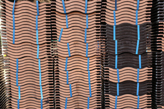 Abstract image from overlapping vertical roof tiles.
