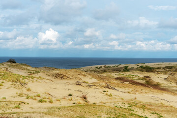 amazing view of sandy Grey Dunes at the Curonian Spit.