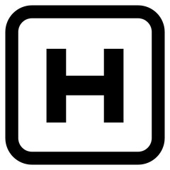 hospital line icon