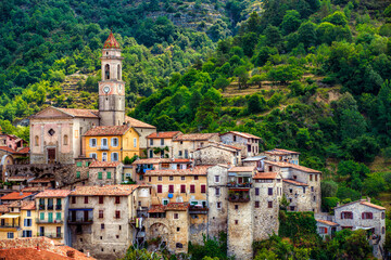 Fototapeta na wymiar The Village of Luceram, Alpes-Maritimes, Provence, France