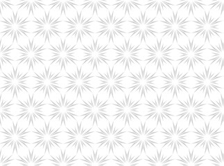 Fototapeta premium Flower geometric pattern. Seamless vector background. White and gray ornament.