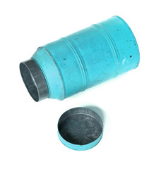 Old nostalgic can isolated on white