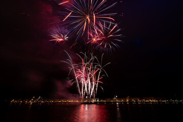 Feu d'artifices Bordeaux France 14 juillet