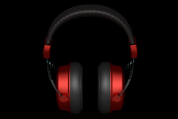 Fototapeta na wymiar 3D rendering of gaming headphones for cloud gaming and streaming