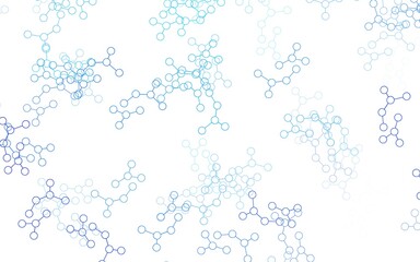 Light BLUE vector backdrop with artificial intelligence data.