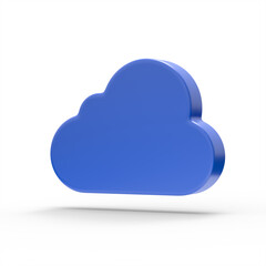3d blue cloud icon