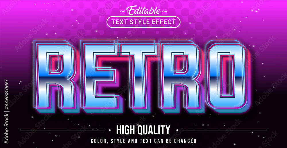 Poster Editable text style effect - Retro text style theme.