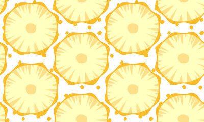 seamless pattern with pineapples slices