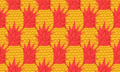 seamless pattern with pineapples