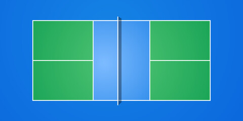 Pickleball court with official dimentsions