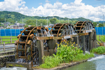 三連水車　福岡県朝倉市