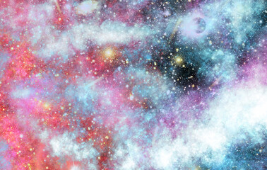 Obraz premium Space. Stardust. Night sky aesthetic. Wallpapers for desktop.