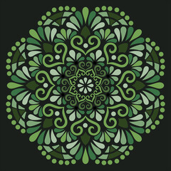 Mandala pattern color Stencil doodles sketch good mood Good for creative and greeting cards, posters, flyers, banners and covers - 446390119