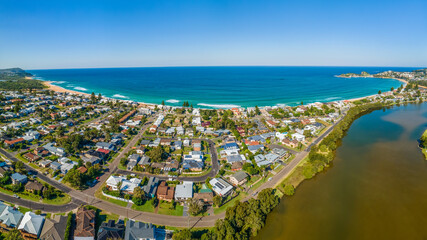 Aerial panorama of Wamberal