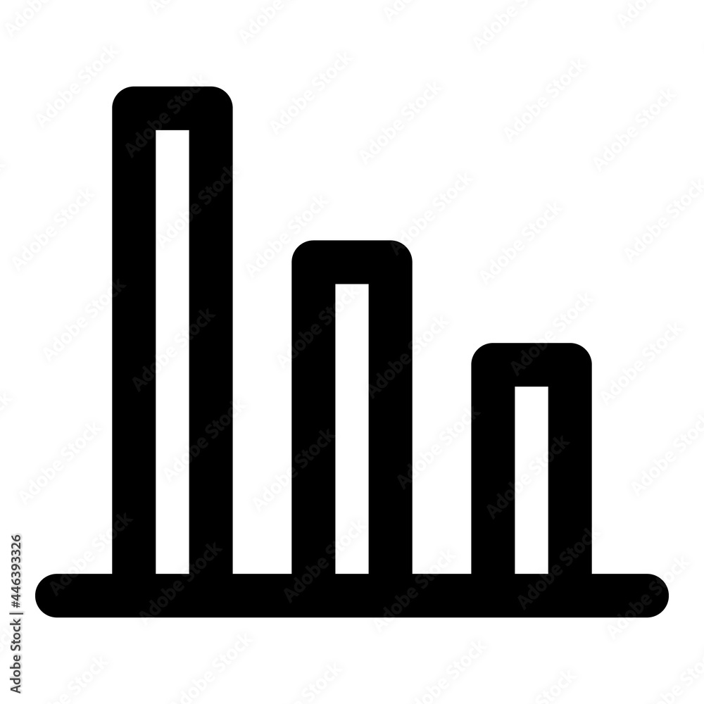 Poster business graph chart icon. outline business graph chart vector icon for web design isolated on white