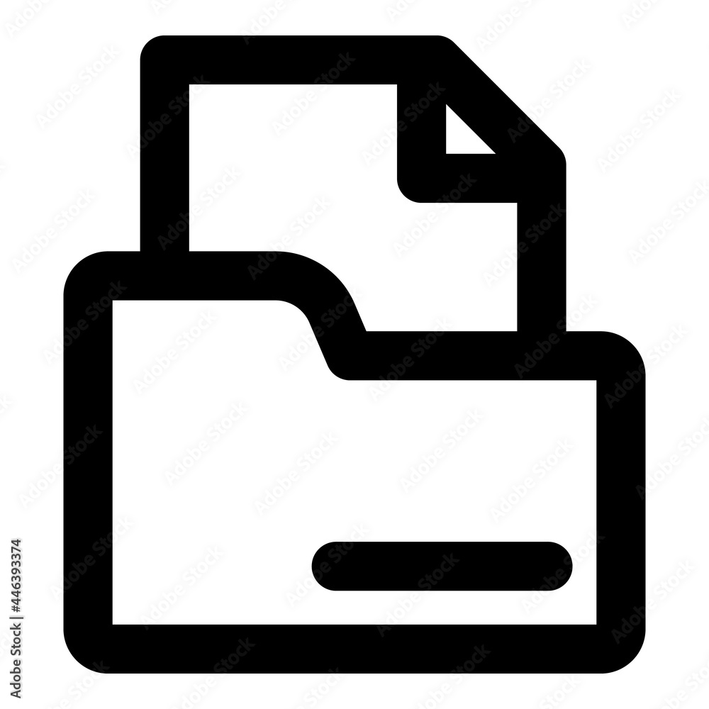Poster computer file folder icon. outline computer file folder vector icon for web design isolated on white