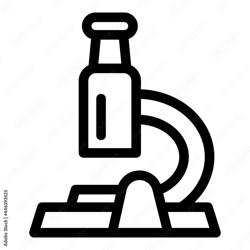 Poster cell microscope icon. outline cell microscope vector icon for web design isolated on white backgroun