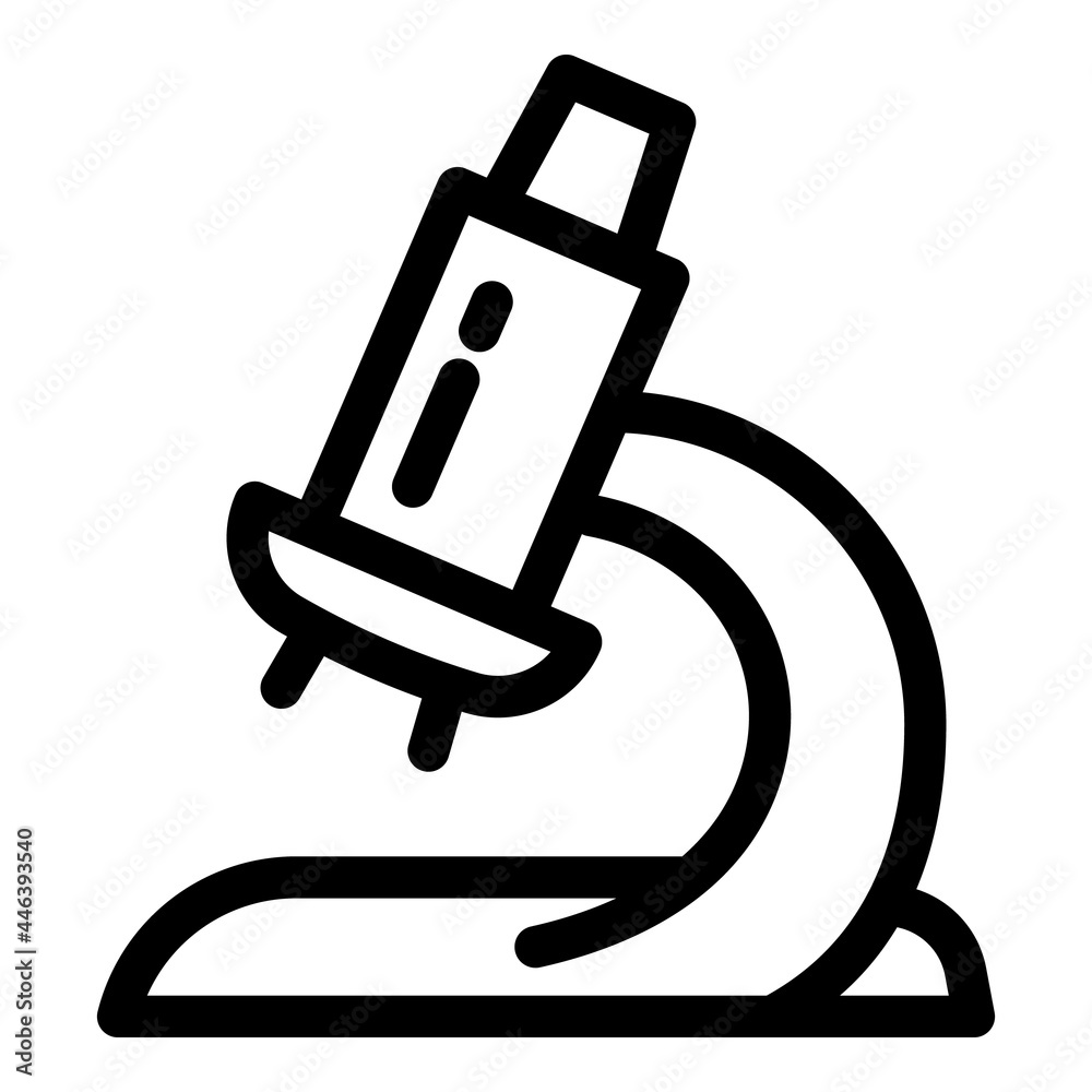 Poster lab microscope icon. outline lab microscope vector icon for web design isolated on white background