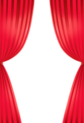 ステージカーテン　イラスト素材　縦